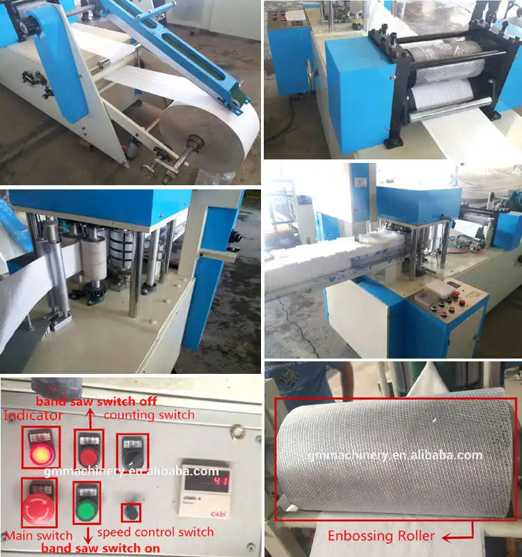 Restaurant Paper Machine Plant Tissue Napkin Making Production Line Price And Packing
