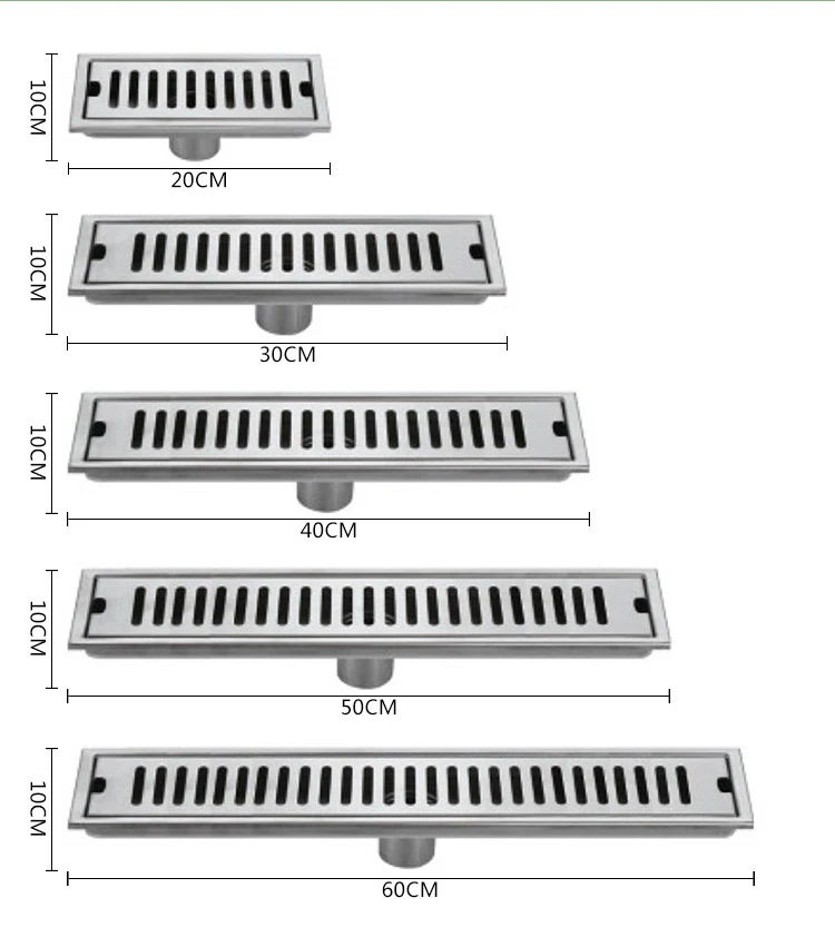 40*10cm 304 Stainless Steel Linear Floor Drain