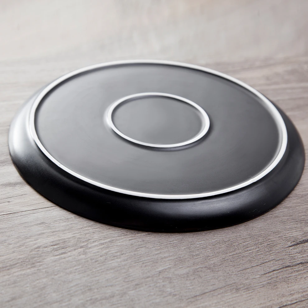 Restaurant Dinnerware Wholesale Matte Glaze Porcelain Black Dinner Plate