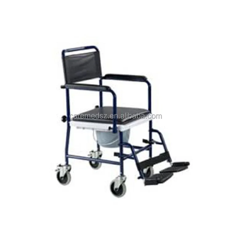
Aluminum Alloy Manual Folding Elderly Commode Wheel Chair 