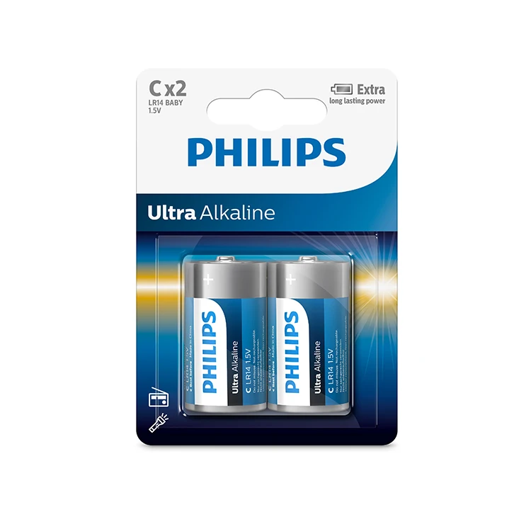 LR14E2B PHILIPS C Size Alkaline Battery For Keyboards MP3 Players