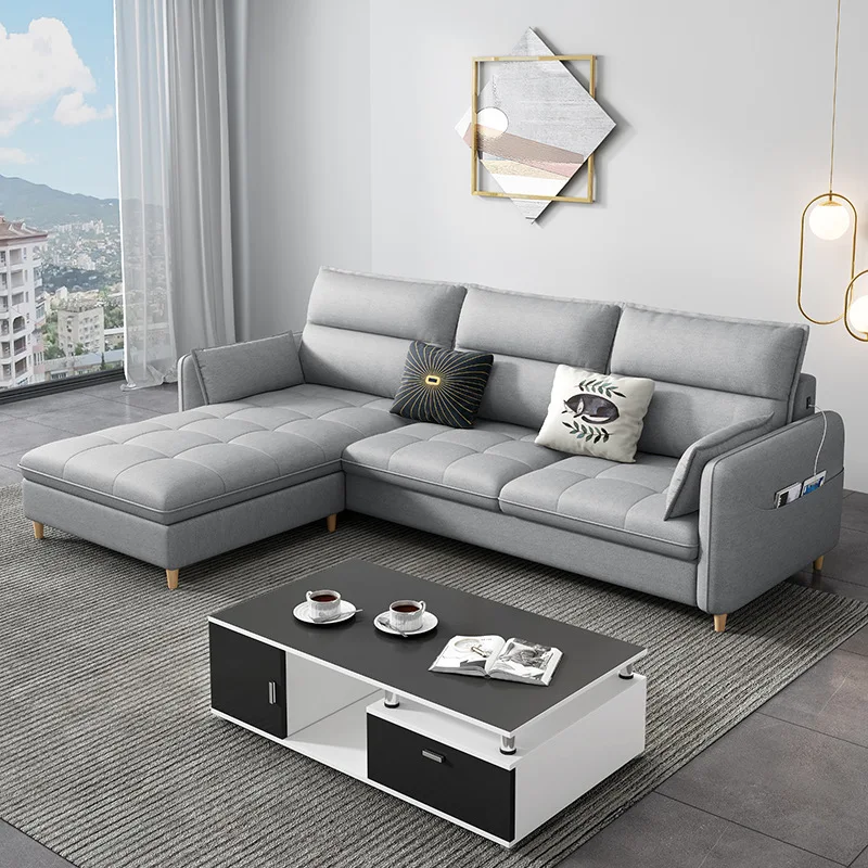 Hot Sale Modern Custom Deep Seating White Leather velvet Combination Sofa Set Furniture Living Room U Shape Sectional Sofas