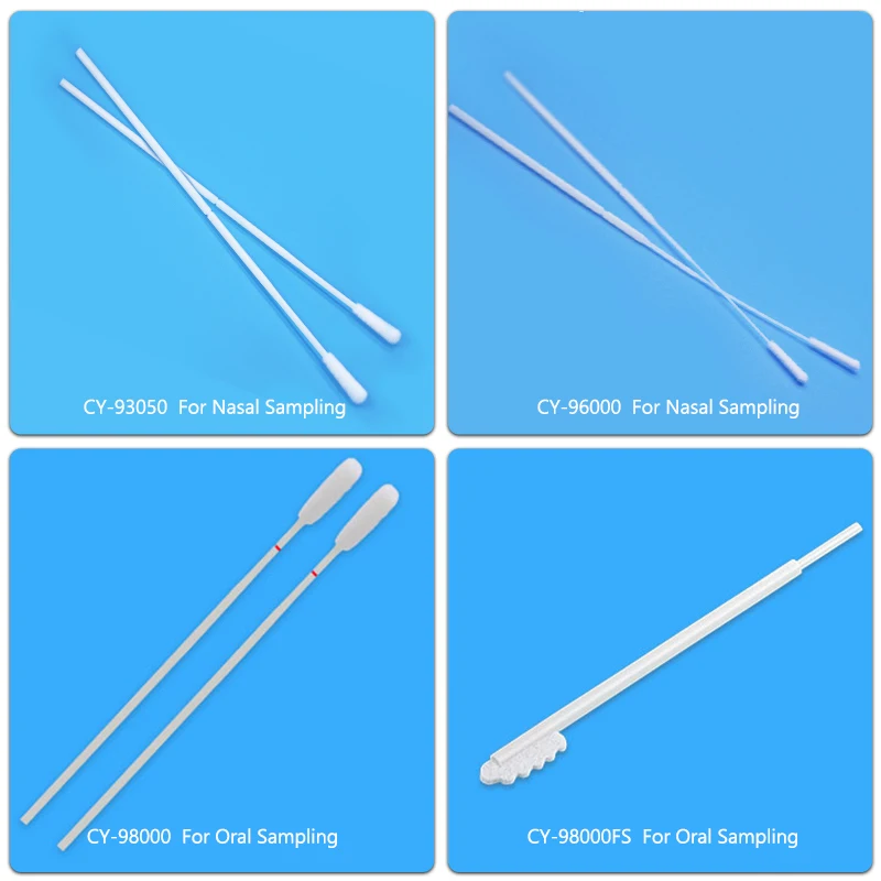 CE2862 IClean Medical Oral Swab Sterile PS PP Flocking Material Sampling Collection Foam Sponge Ozone Disinfecting