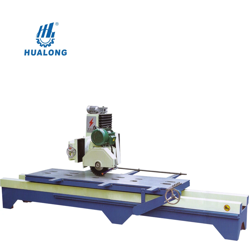 Hualong Hsq-2800 Manual Marble Saw Edge Granite Cutting Machine 45degree head titling