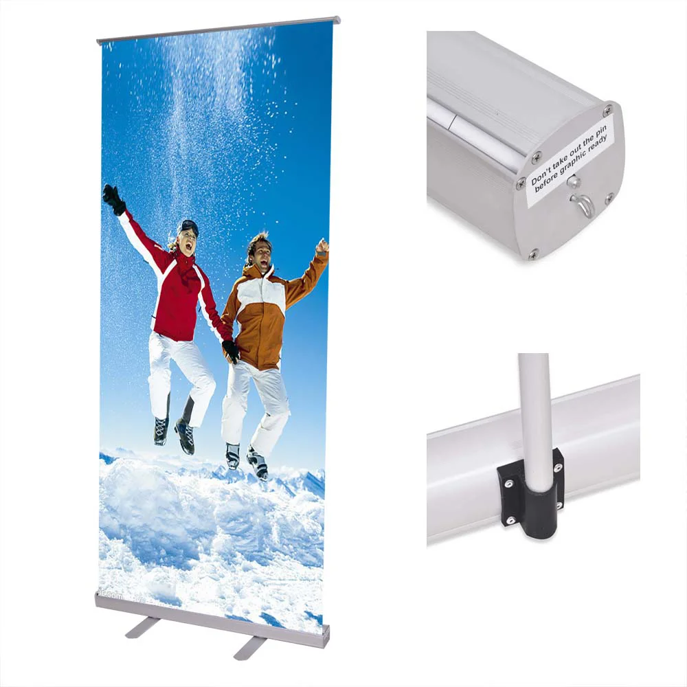 Free shipping Roll Up Banner Stand Rollup Standee Aluminum Roll Up Stand Retractable Banners for Advertising