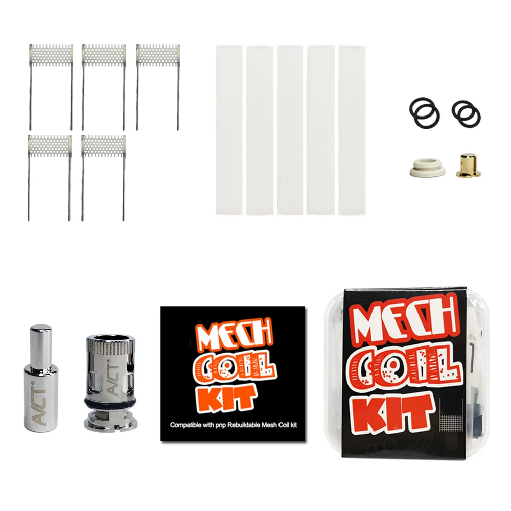 
AVCT 6 In 1 Mech Coil Kit Replacement Mesh Coils For Pnp Pod Drag S X Pods 0.15Ohm 0.2Ohm VM5 VM6 Coil Head 