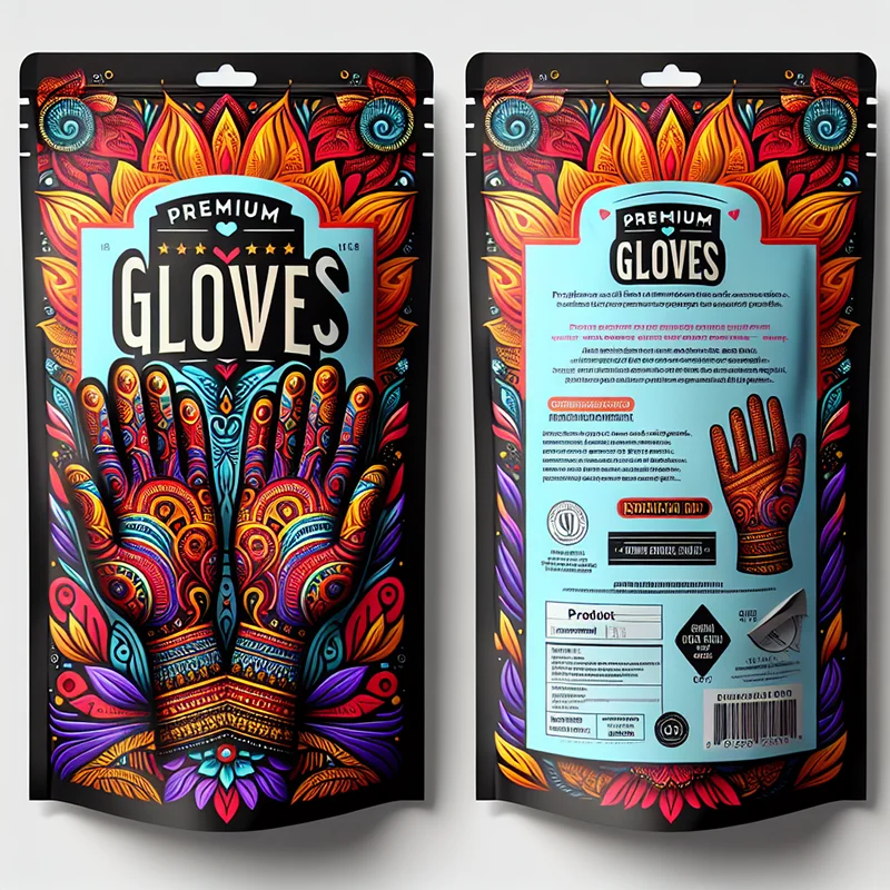 Recyclable Matte Black Flexible Daily Life Packaging Pouch Laminated Plastic Customized Stand Up Zipper Gloves Packaging Bags