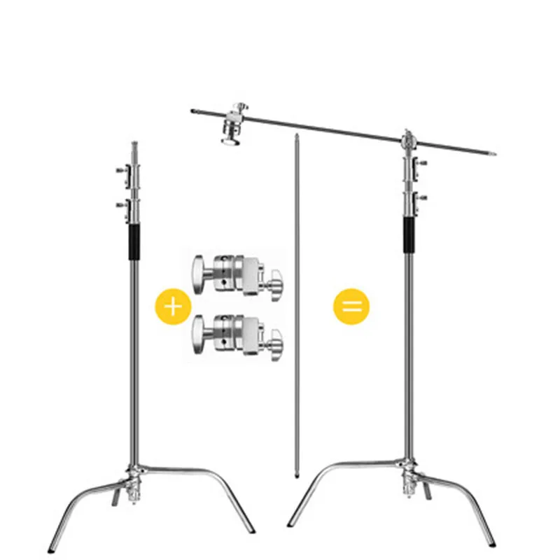 
Light Stand 3.3m/40 inch Studio Centry C Stand Detachable Light C-stand +Line Resizer+Grip Arm 