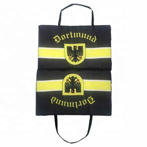 Promotional Customized outdoor Sports Portable Foldable Stadium Seat Cushion/Foldable Soccer stadium cushion
