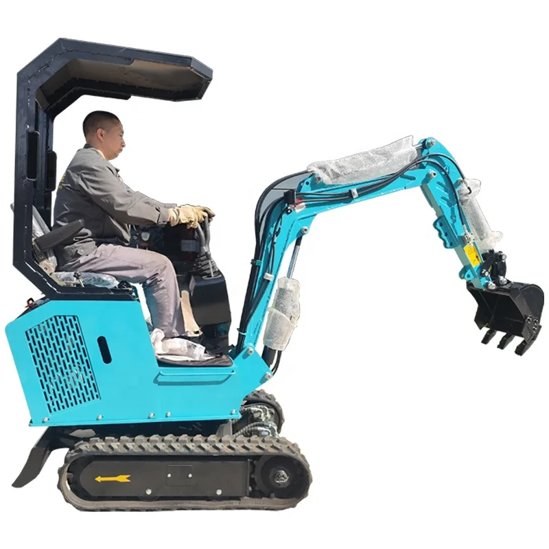 E.P High Quality Free Shipping EPA CE Best Towable Backhoe Gasoline Engine Earth-Moving Machinery 1 Ton Mini Digging Equipment