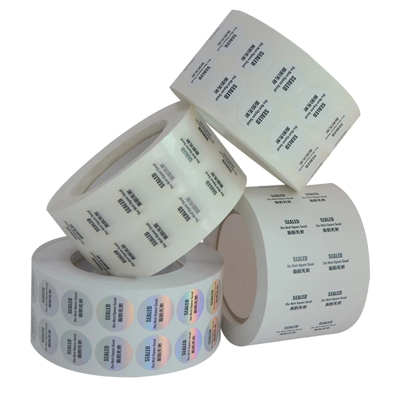 Paper Egg Shell Sticker Paper Warranty Sticker Self Destructible Sticker Labels