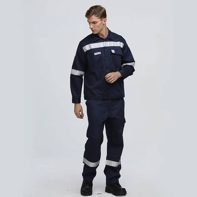 Custom construction clothing workwear electrician workwear mining jacket uniform fire retardant work mechanic suit for safety