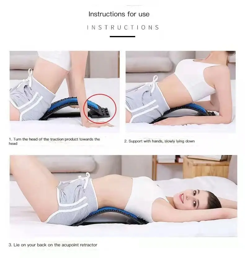 Outdoor Lumbar Traction Device Back Stretcher for Fitness Muscle Pain Relief and Spinal Support