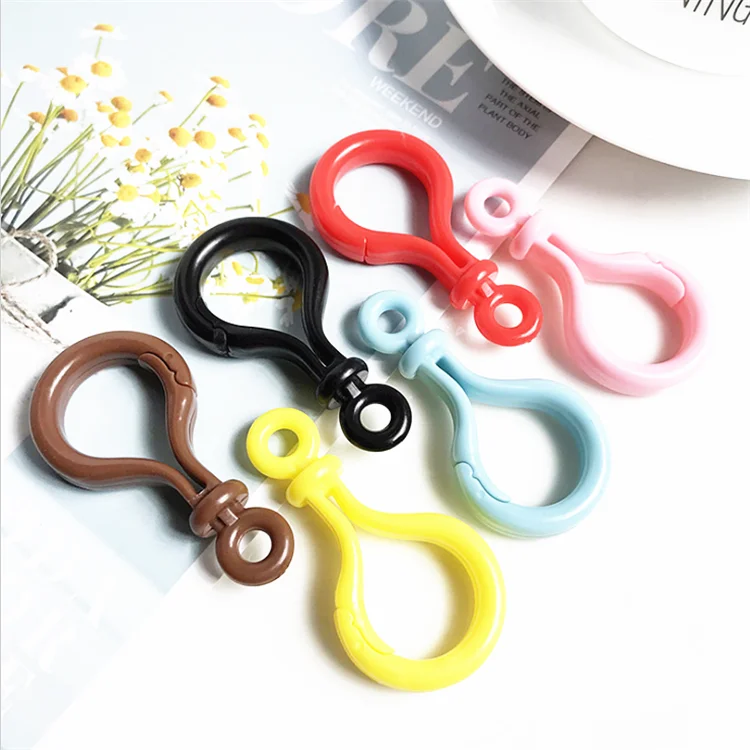 Fashion color 5cm plastic lamp buckle hook lobster buckle suitcase wallet doll hook accessories