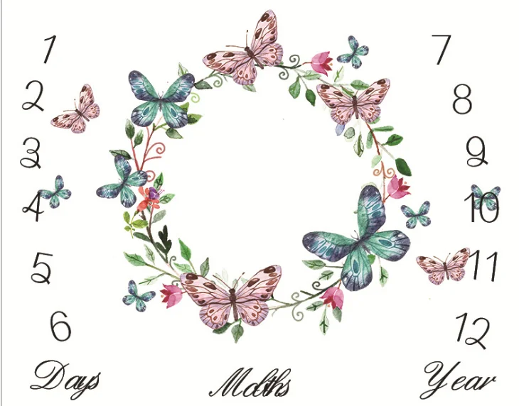 
Newborn Baby Children Blanket Photography Props High Quality Super Soft Flannel Baby Milestone Blanket 