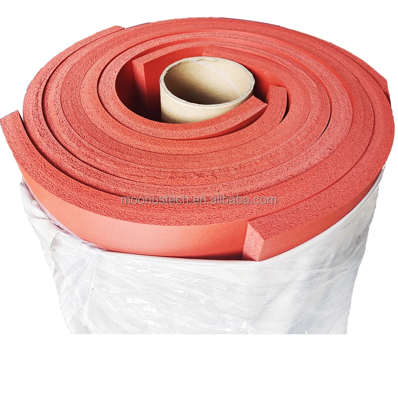 Soft silicone foam chemical resistance gray red blue 5-30mm