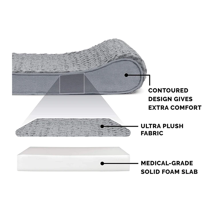 High Quality wholesale Memory Foam Pet large Dog Bed with washable cover