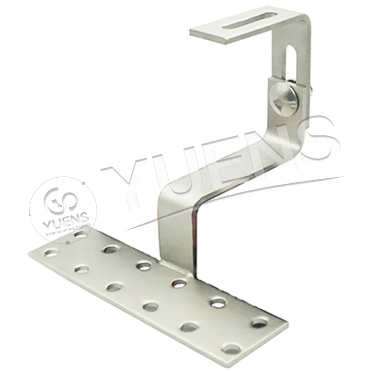 Yuens wholesale Solar Adjustable Pitched Roof Hook Bracket kits Mounting system