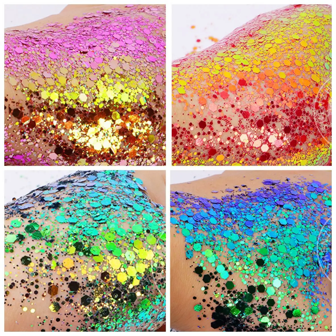 8 colors gold powder sequins light-changing eye shadow diamond sequins monochrome gold optical eye shadow LOGO