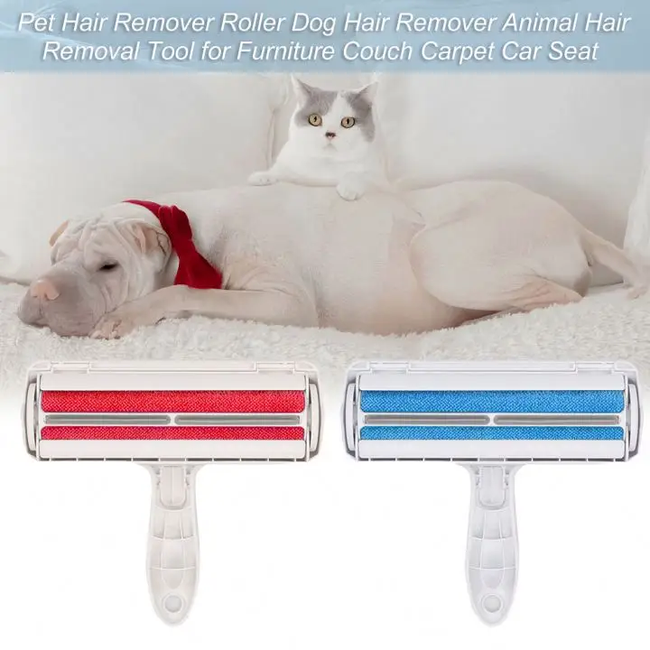 Pet Hair Remover Roller Efficient Double Sided Pet Hair Lint Roller Dog Cat Fur Remover With Self-cleaning