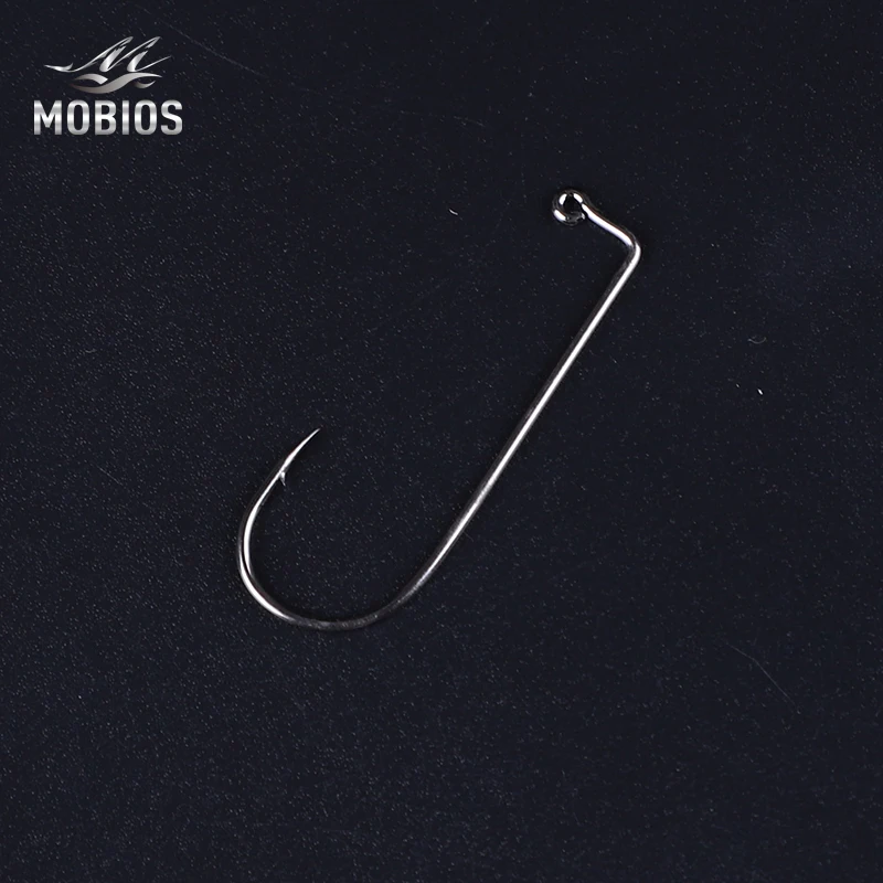 Mobios 8 # - 6/0 # 1X 2X производство оптовая Jig Head из углеродистой стали рыболовный крючок не ржавеет, высокая прочность HW611