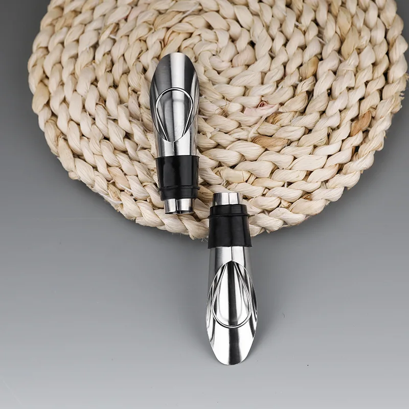 R2-029 Stainless Steel Stopping Pour Spout Wine Pourer Spout Wine Pourer And Stopper Set For Wine Beverage Beer Liquid Dispenser