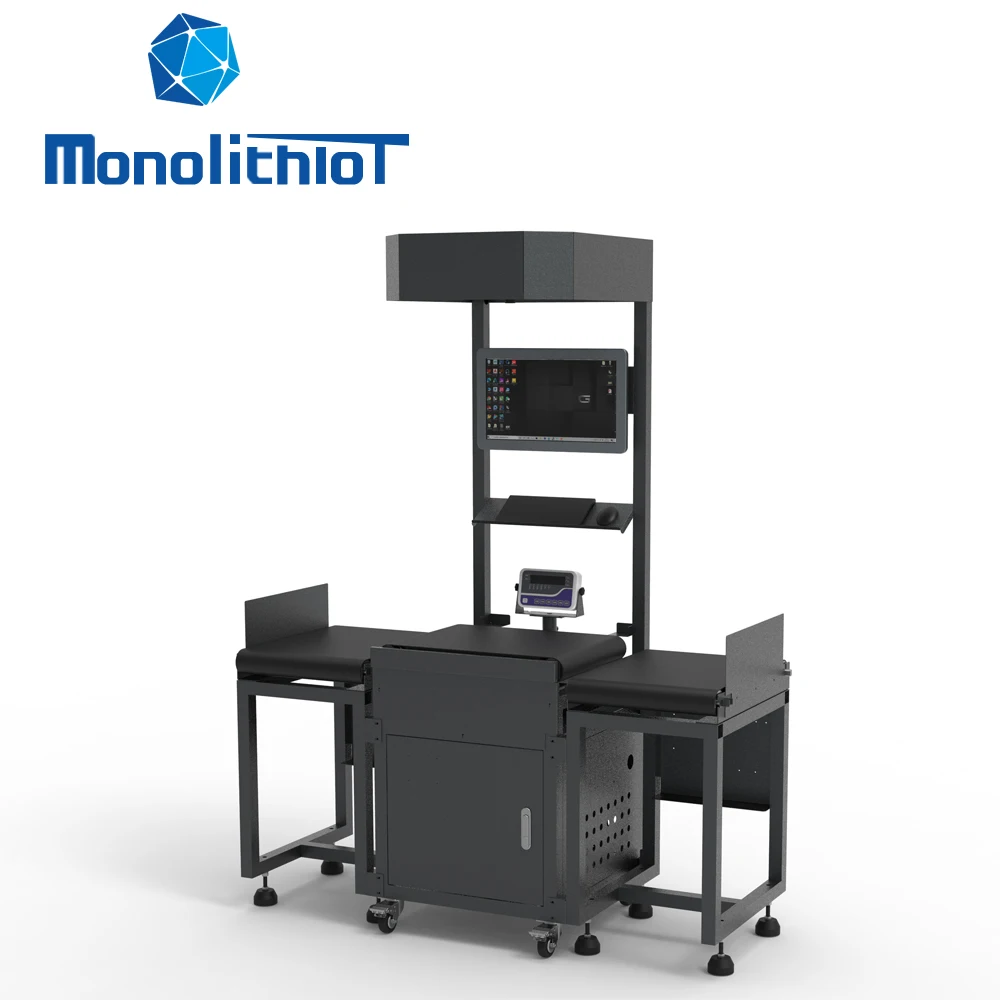 MonolithIoT Logistics Parcels 4 Directions Sorting System Dimensioning Weighing Scanning Equipment Conveyor Belt DWS System