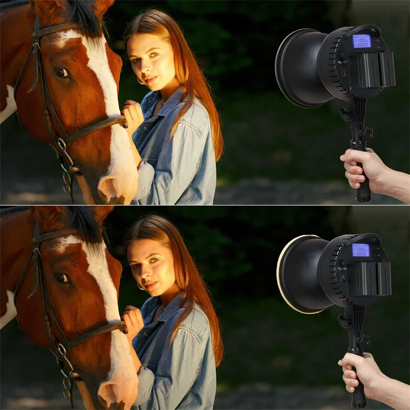 Bi-Color Temperature 3200K-5600K Professional Studio Light LED Video Light for Studio Outdoor Photography