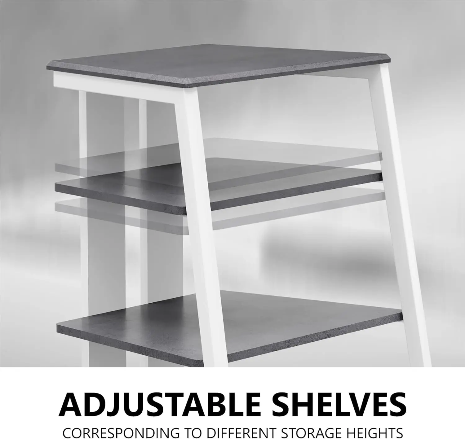 Living Room Kitchen Warehouse Home Furniture 4 Shelves HiFi Cabinet Wood Steel CD player Stand