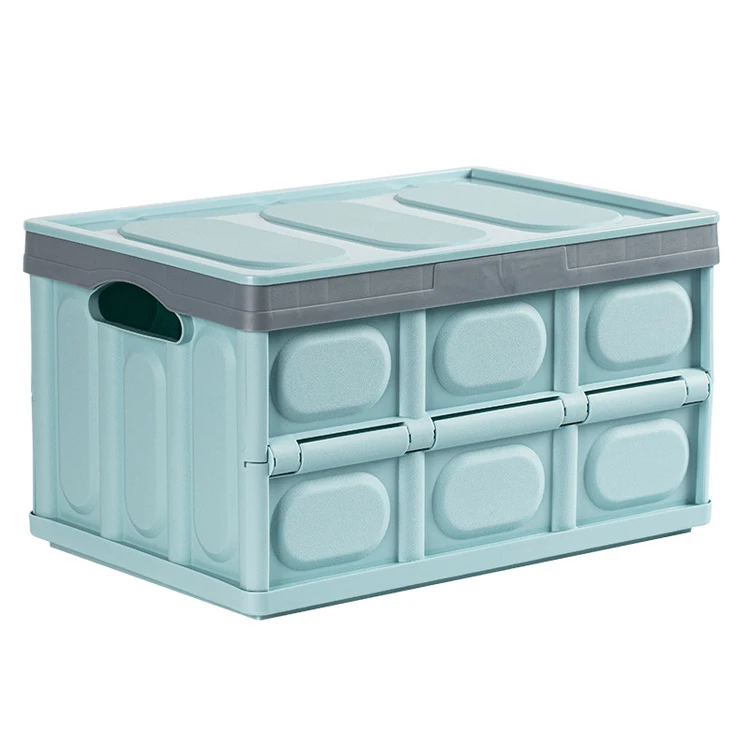 30L / 55L Plastic Durable Collapsible Car Boot Trunk Storage Container Box with Padlock Cover