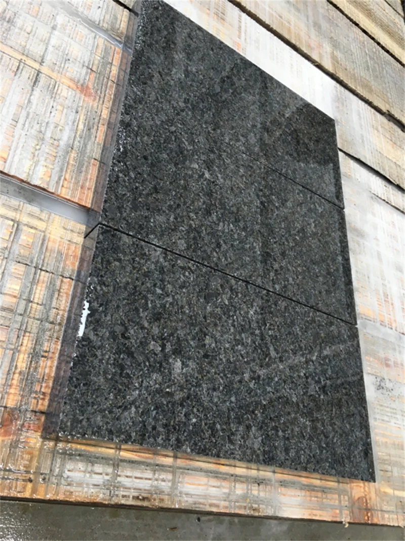 Sun Rising Natural Granite Angela Black Slab Tiles Flamed Surface