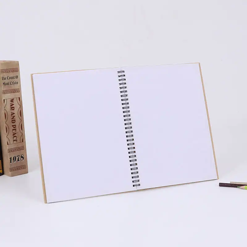 Customized Hardcover Hard Cover Black A3 A4 A5 Artist Drawing Sketch Book Sketchbook