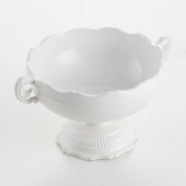 Элегантные керамические круглые белые миски для мороженого