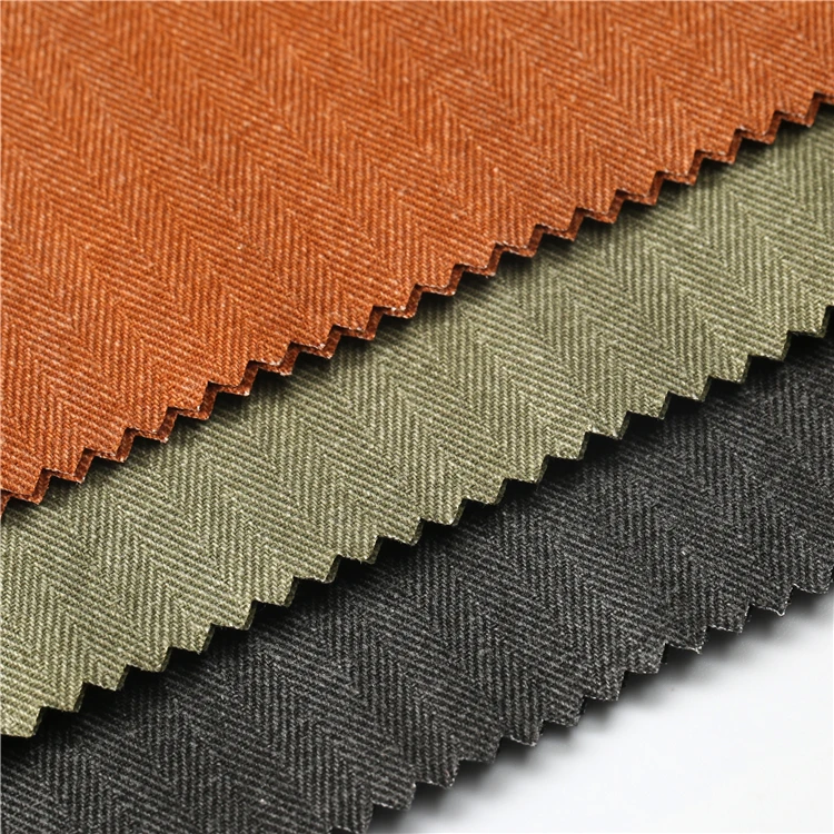 New Solid Color 100% Cotton Fabric Durable Herringbone Cotton Jacquard Fabric Breathable Jacket Cotton Fabric