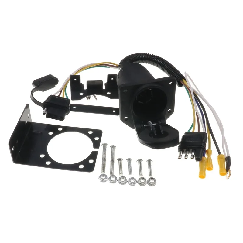 С двумя выходами 4-полосная на плоской подошве транспортное средство стороне до 7-Way RV трейлер лезвия адаптер проводного