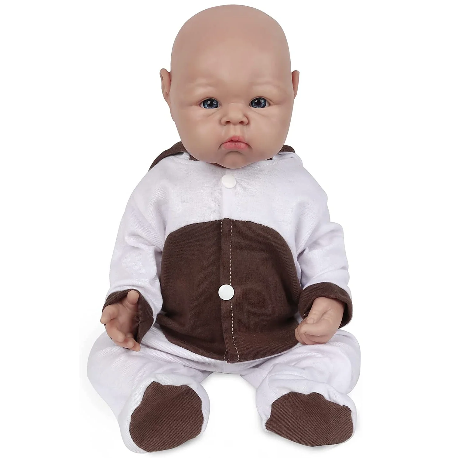 19 Inch Realistic Full Body Silicone Baby Doll Good Playmate for Kids