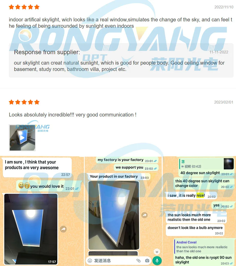Artificial Sunlight Blue Sky Lamp led Skylight Window Ceiling Healthcare Sunshine Panel Google Home Smart Light