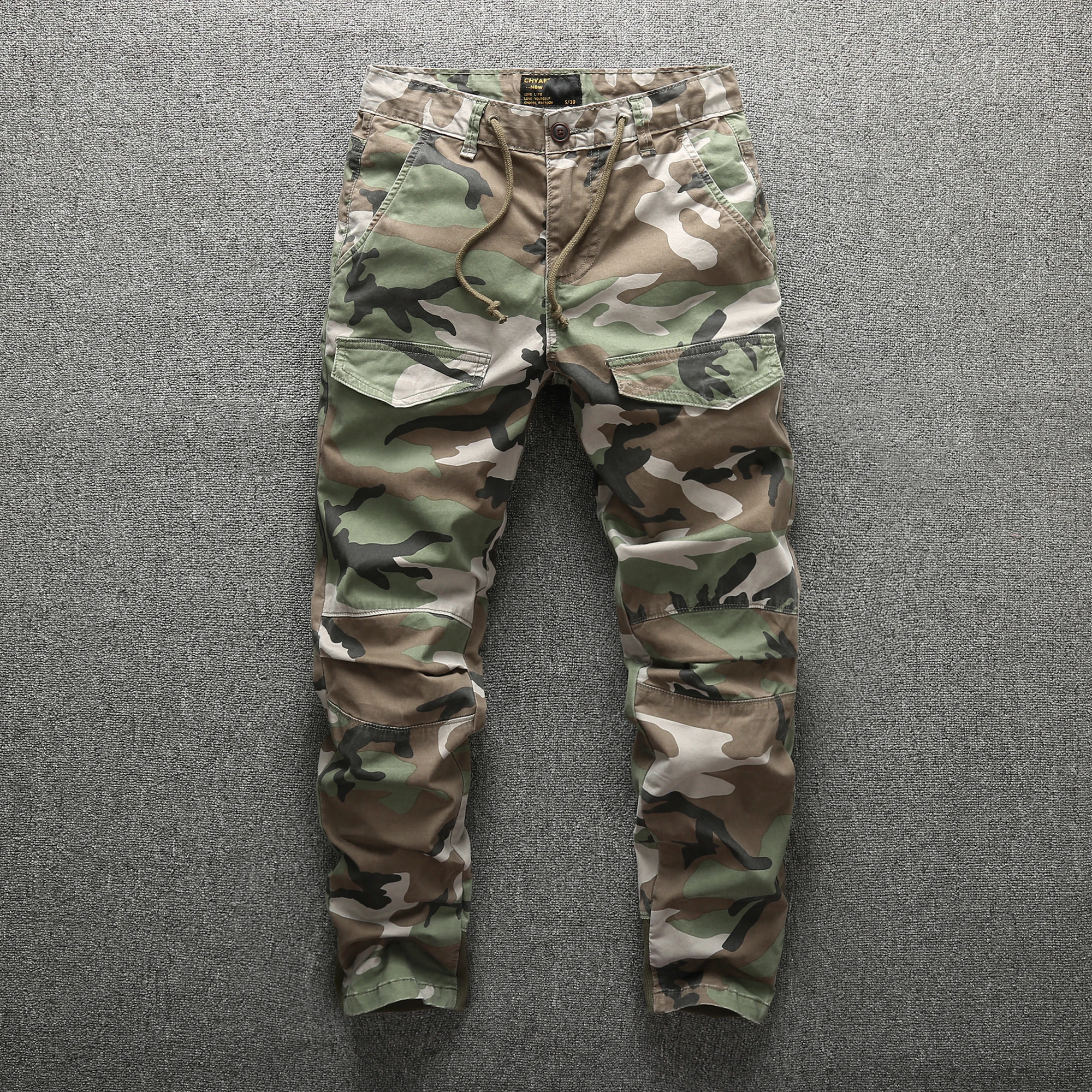 OEM Custom Camo Uniform Combat Wood Land Camouflage Ripstop Trousers Cargo Pants Trousers for Men