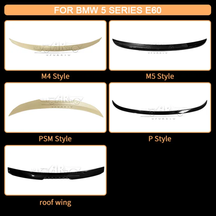 Brand New Car Bodykit ABS Carbon Fiber M4 Tail Wing Rear Trunk Spoiler For BMW 5 Series E60 2004 2005 2006 2007 2008 2009 2010