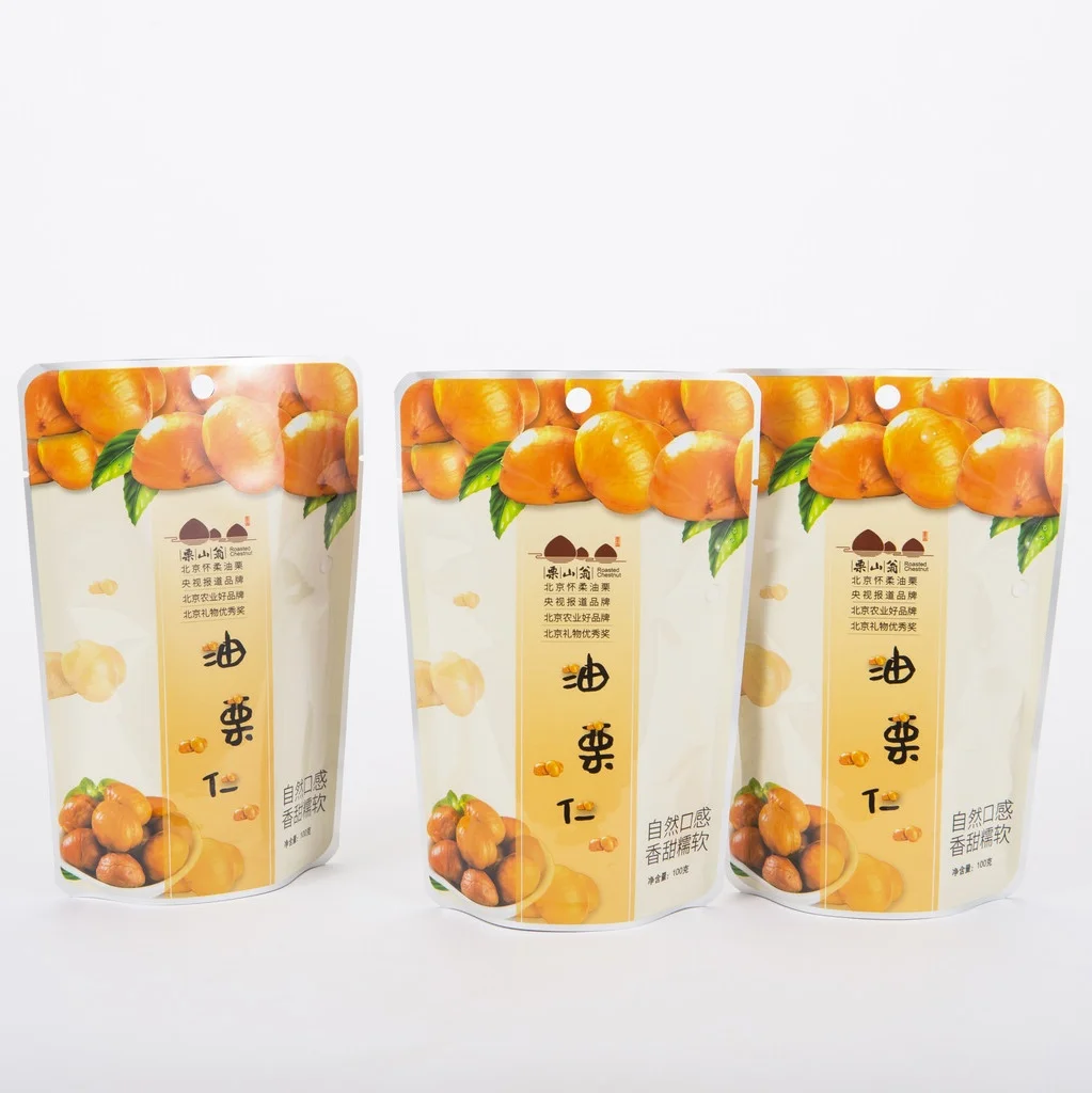 Cooked Food Packaging Bag, Chestnut Packing Aluminum Foil Laminated Retort Stand Up Pouch