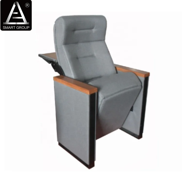 Used high quality chair with rear machete writing pad sofa chair for cultural hall, auditorium, lecture venue