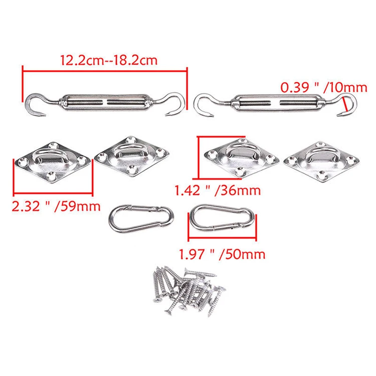 Wholesale Sail Shade Fixing Set Sun Shade Sail Accessories Garden Shade Sail Canopy
