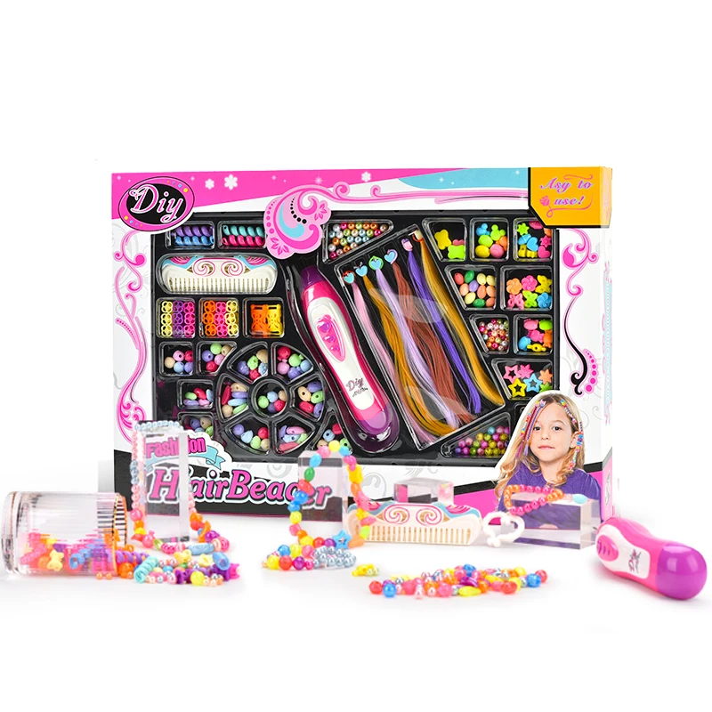 Fashion Girls Toys Plastic Beads Handicrafts Plastic Beads Handicrafts DIY Kit Kids Jewelry Bracelet