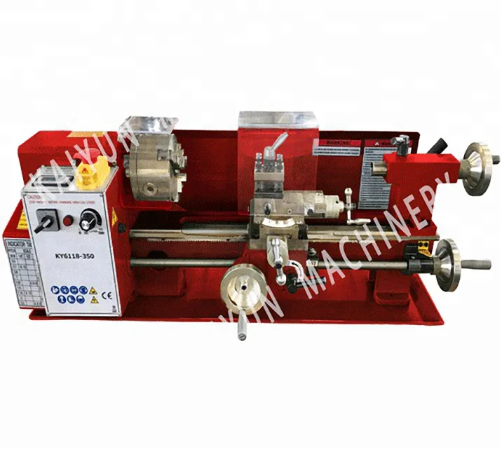 Top quality 550W Processing Distance Adjusted Spindle Speed Mini Lathe Machine(KY6118-350)