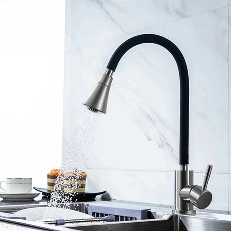Stainless steel kitchen kitchen mixer faucet grifo de cocina flexible Gourmet Monocomando Flex Colors