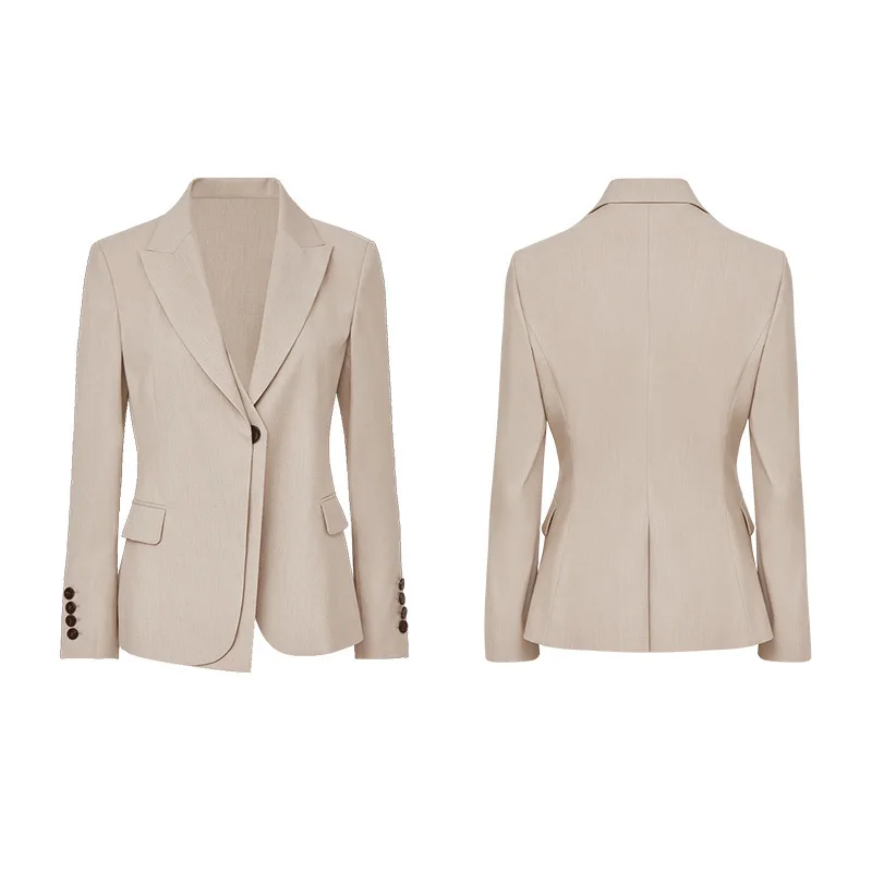 
Naivee high quality camel Blazer coat asymmetrical suit jacket women ladies blazers suits 