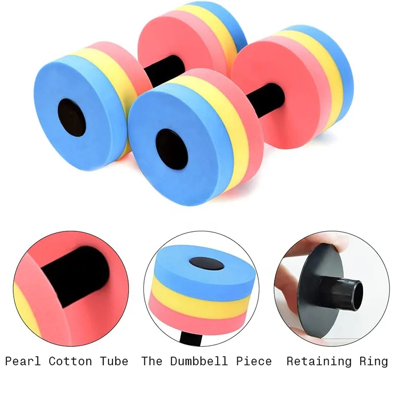 ZONWINXIN Water Dumbbells Water Aerobics for Pool Fitness Exercise Lightweight Resistance Aquatic Dumbbell Pool Barbells