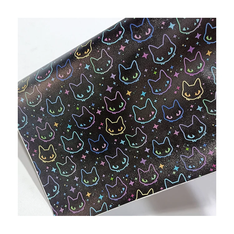 Digital print PU leather Faux Vinyl Printed Synthetic Leather for Printed Leather Bags Sofa Furniture