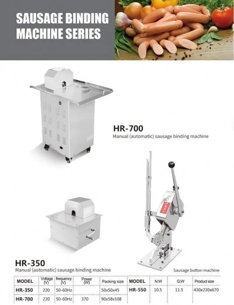 Kitchen Yiwu Stainless Steel Sausage Linker Machine with Twister Sauce Maker Machine HR-350