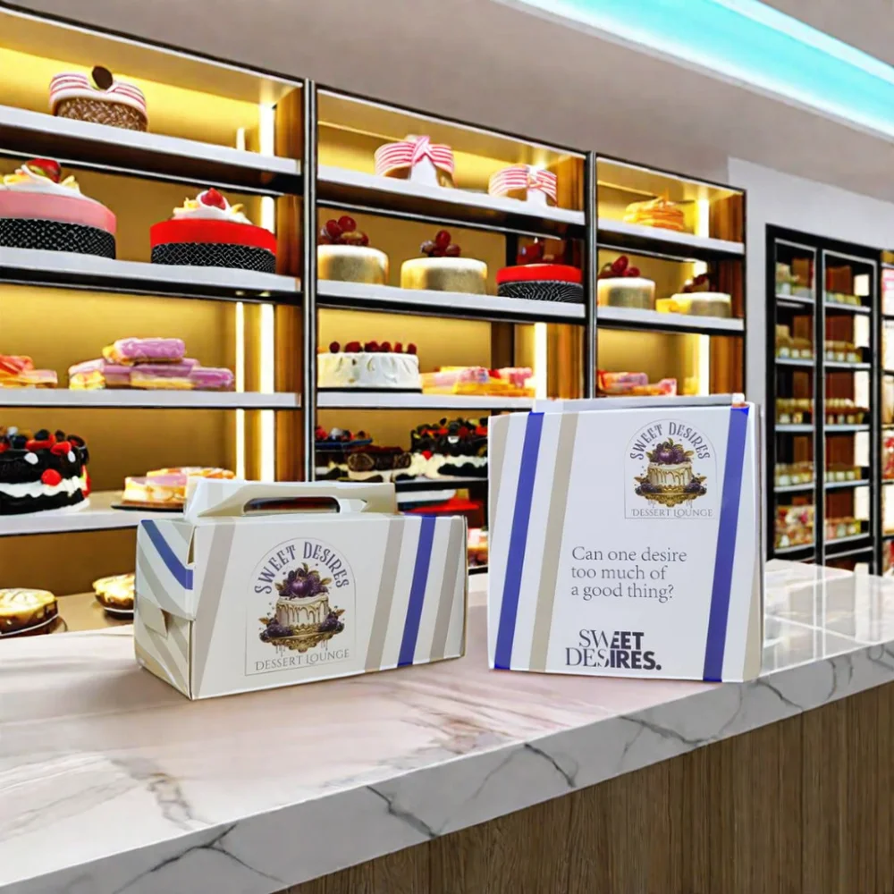 AT PACK LOW MOQ Custom Bakery Packaging Custom Bakery Box With Window 4 8 10 inches Cake Packaging Box Bakery White Cardboard